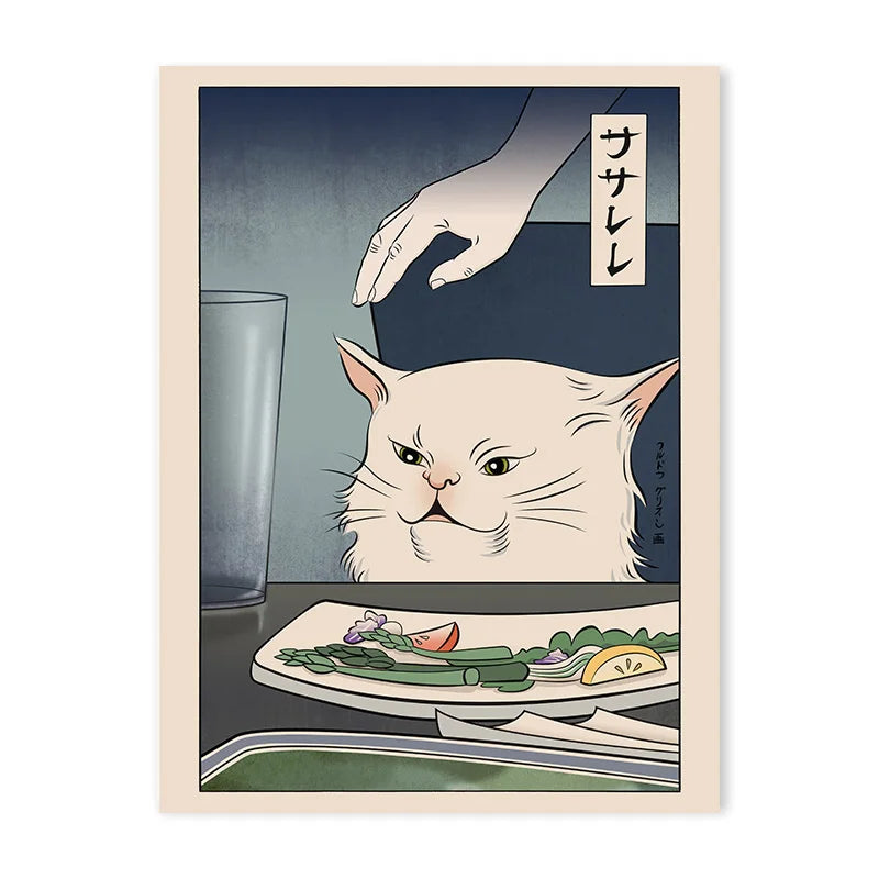 Japanese Meme Ukiyo-e Canvas Prints Collection