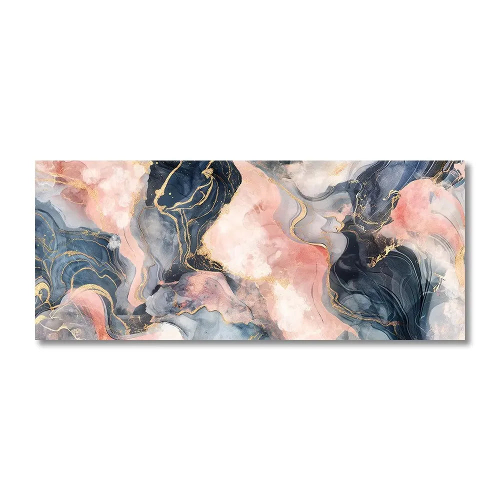 frameless modern abstract canvas with bark texture effect