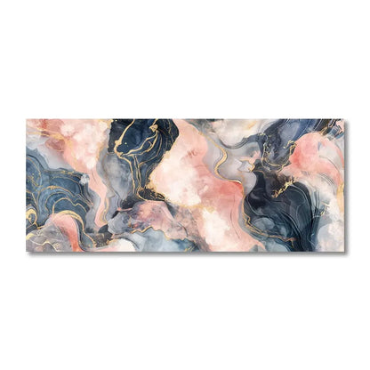 frameless modern abstract canvas with bark texture effect