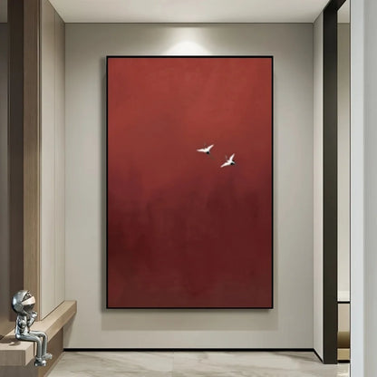 modern minimalist red sandstone tone unframed canvas print