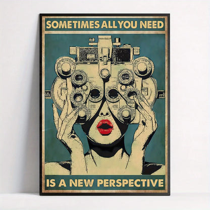 art deco ophthalmology head illustration frameless canvas