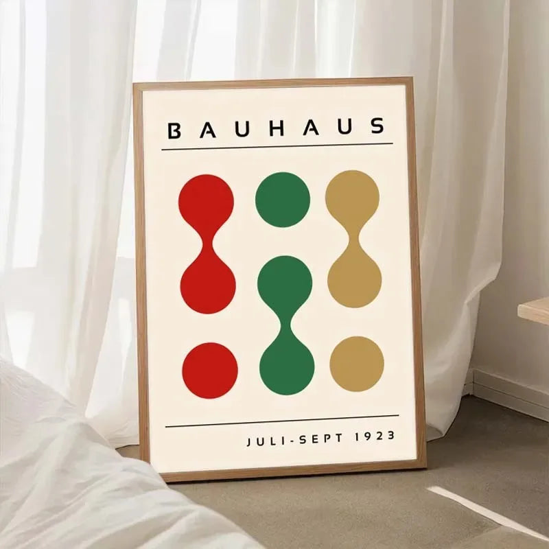 Modern Bauhaus Geometric Canvas