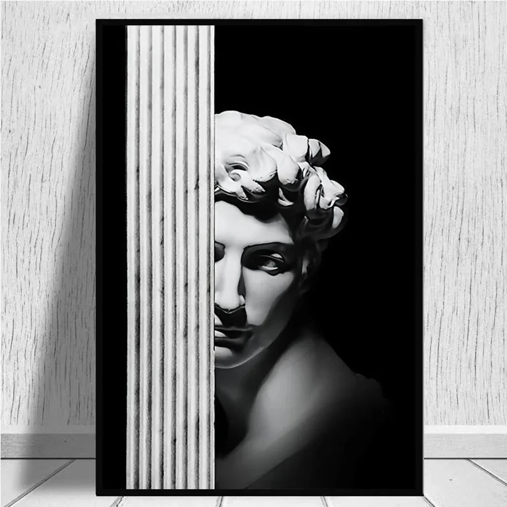 Graffiti David Bust Canvas Print