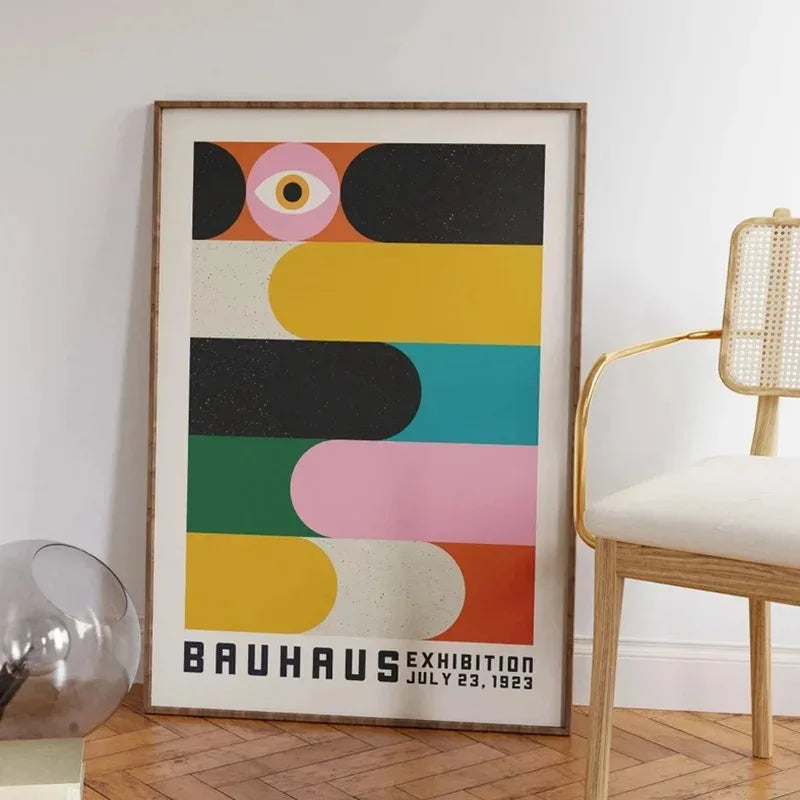 Eclectic Bauhaus Colourful Geometric Canvas