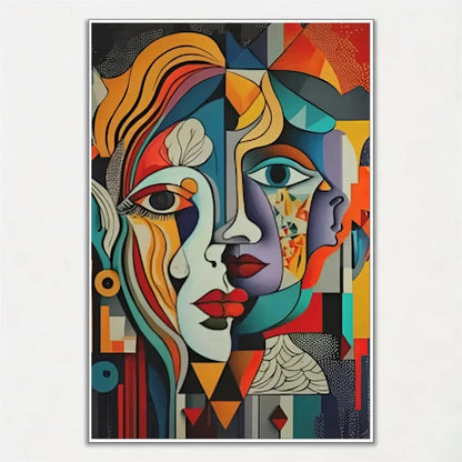 Cubist figures abstract Picasso-style canvas wall art