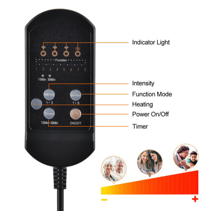 Portable Electric Heating Vibrating Back Massager