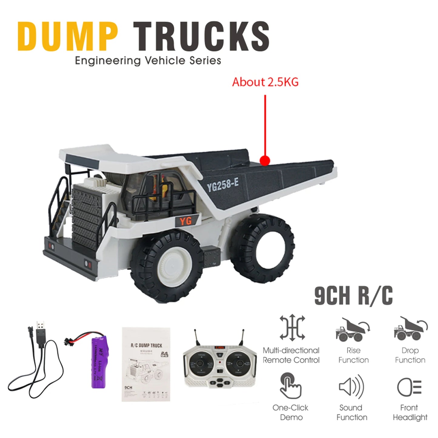 RC Excavator Toy for Kids