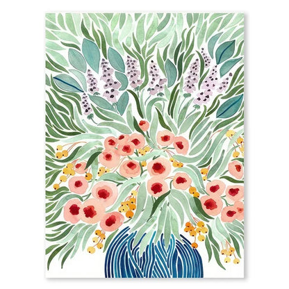 Abstract Tulips & Violets Canvas