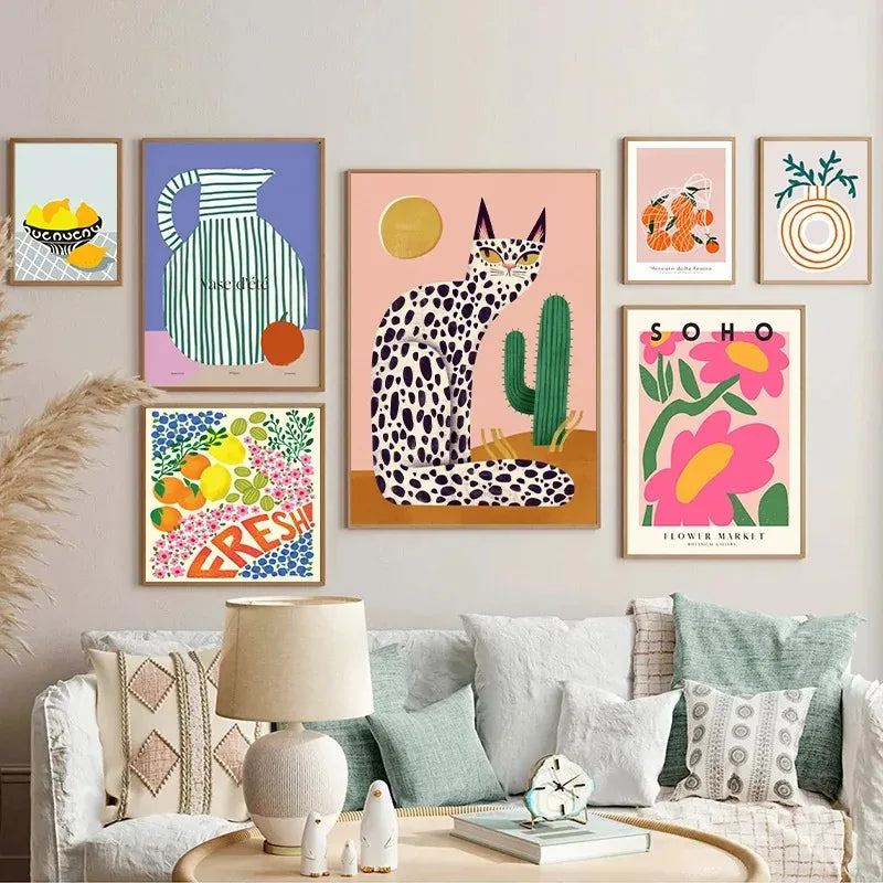 Colorful Matisse Inspired Gallery Wall Prints