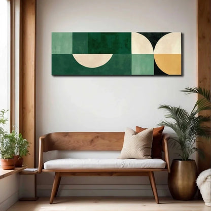 unframed mid century geometric modern canvas wall art