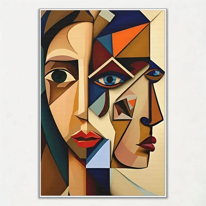 Cubist figures abstract Picasso-style canvas wall art