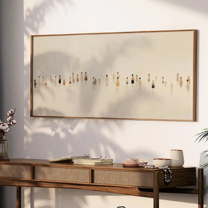 minimalist color abstract wide horizontal oil effect canvas