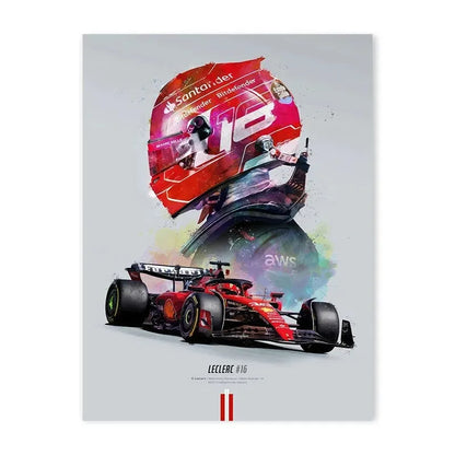 Colorful Racer Car Canvas