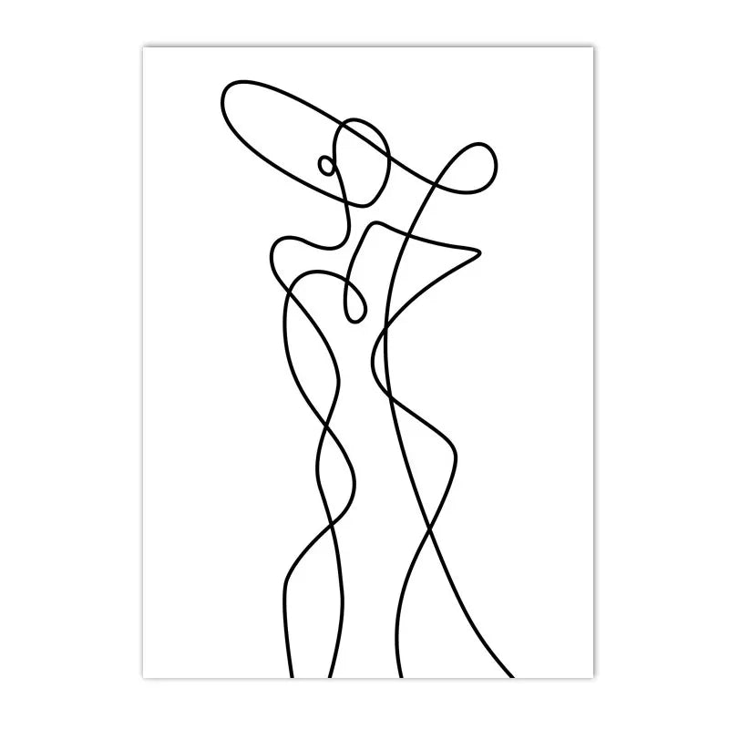 black and white abstract portrait of girl by window canvas