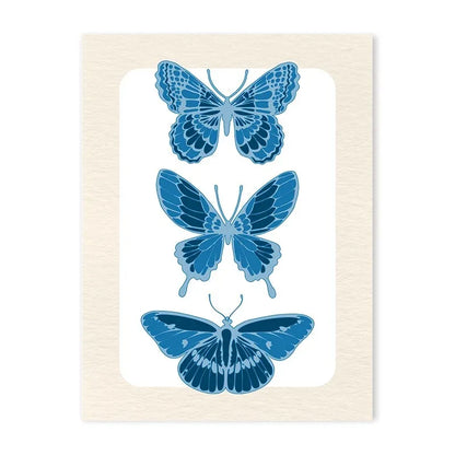 Coastal cowgirl beach aesthetic canvas wall art in light blue