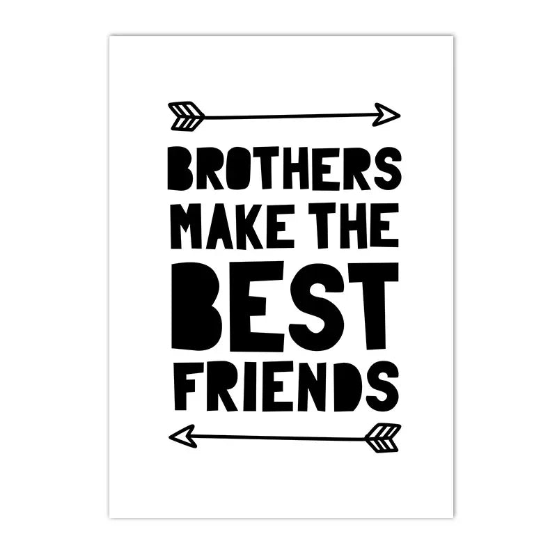 black and white canvas with arrows alphabet and numbers for kids room