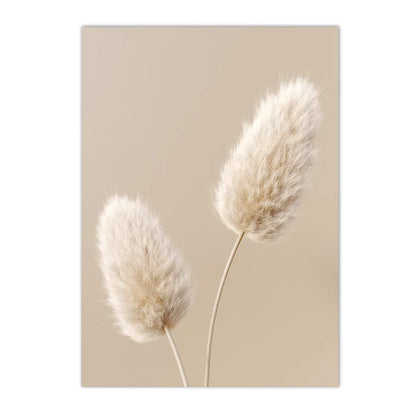 beige floral canvas with roses peonies and pampas grass