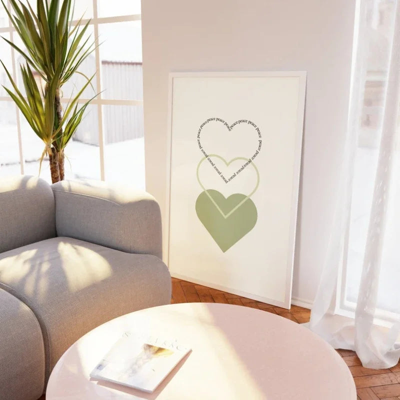 Minimalist Multiple Hearts Canvas