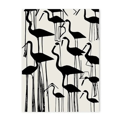 Japanese Crane Silhouette Canvas Print