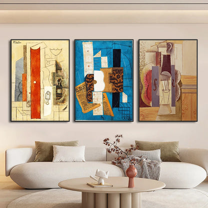 Pablo Picasso Collage Guitar Canvas