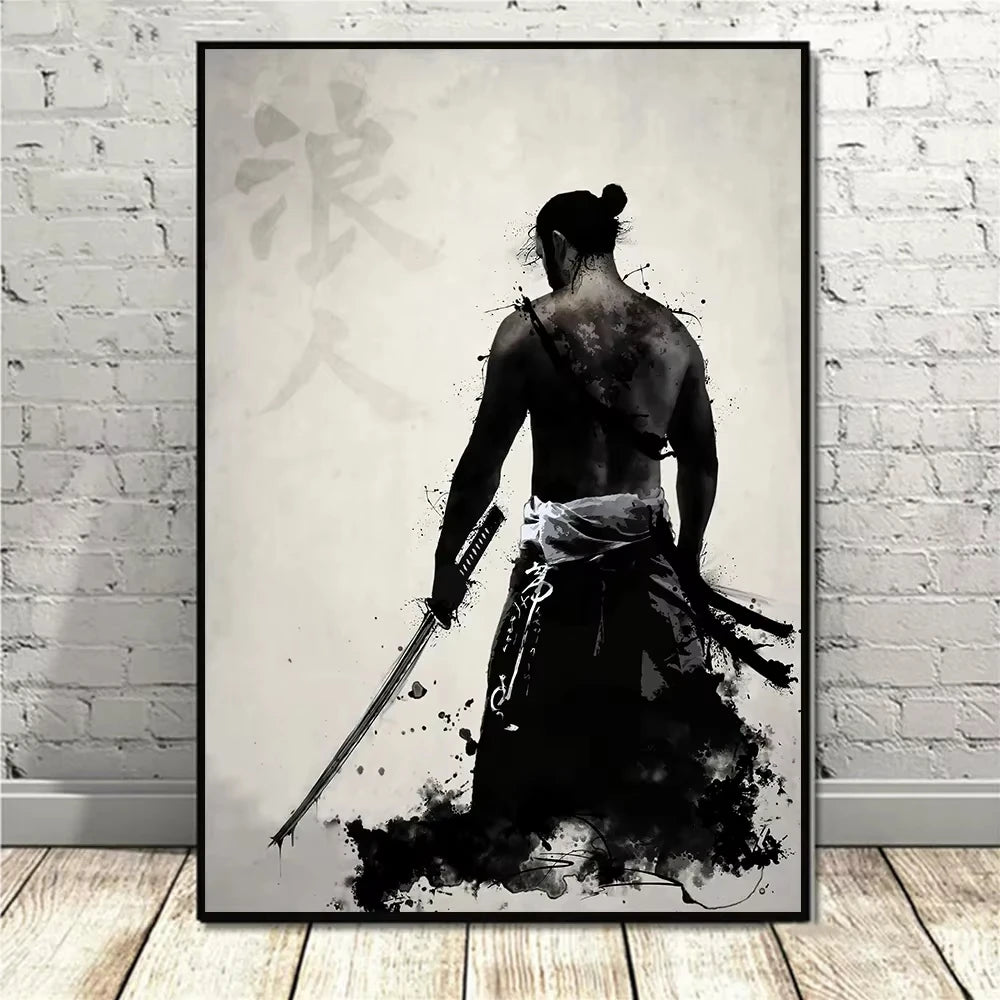 Japanese Vintage Samurai Canvas