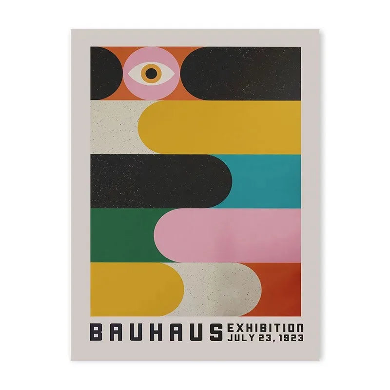 Eclectic Bauhaus Colourful Geometric Canvas