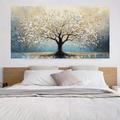 large textured abstract tree oil painting canvas wall art