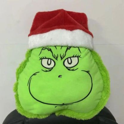 Green Grinch Head & Hand Christmas Tree Topper