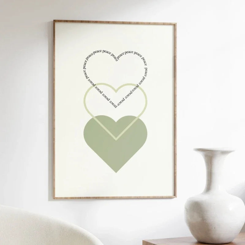 Minimalist Multiple Hearts Canvas