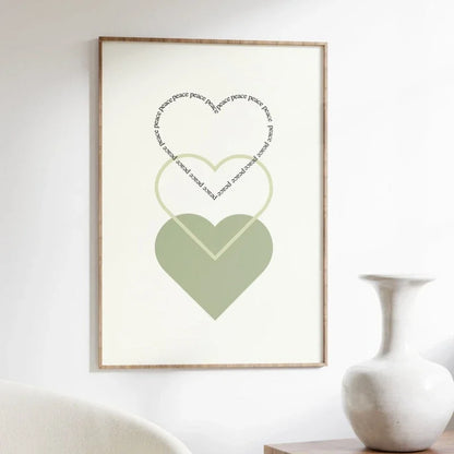 Minimalist Multiple Hearts Canvas
