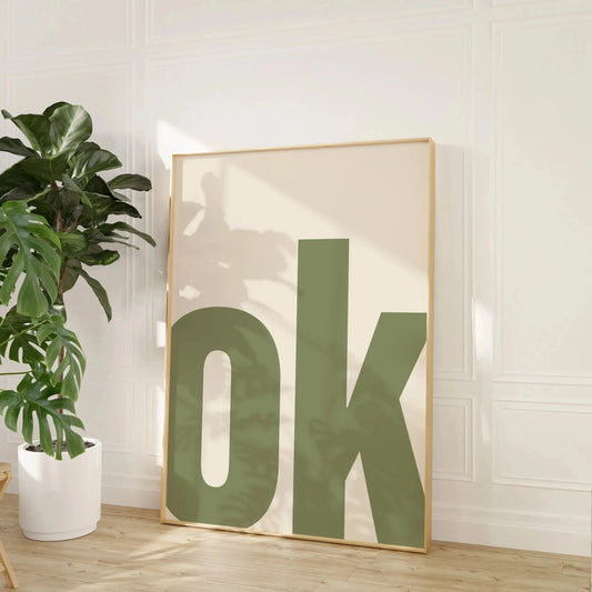 Retro Typography OH HI & CIAO Canvas Print