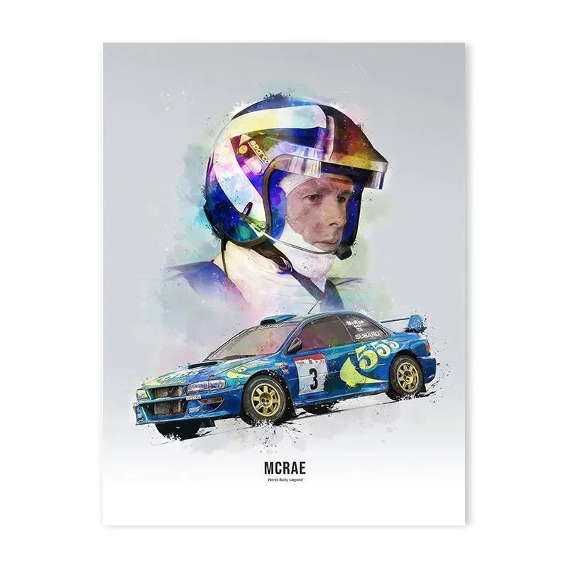 Colorful Racer Car Canvas