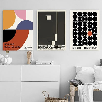 Eclectic Bauhaus Colourful Geometric Canvas