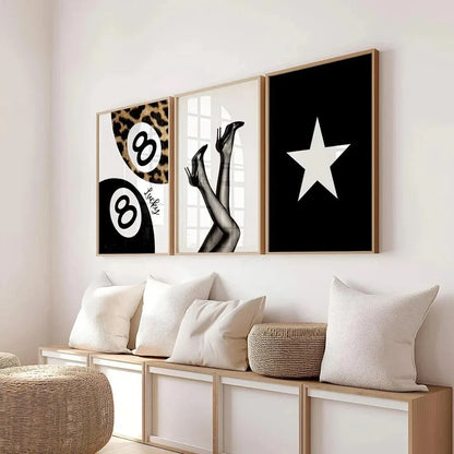 Vintage Leopard & Cheetah Canvas Print - Set Of 3