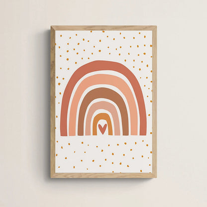 colorful boho rainbow sun cloud flower nursery canvas