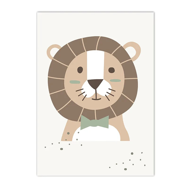 Personalized Rainbow Lion Canvas Print