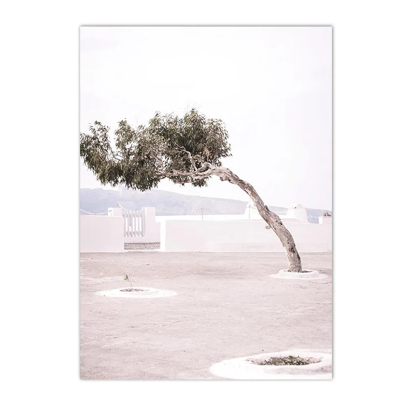 Puglia landscape with olive trees and ancient buildings canvas wall art