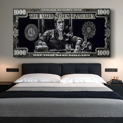 scarface tony montana money poster cinematic canvas