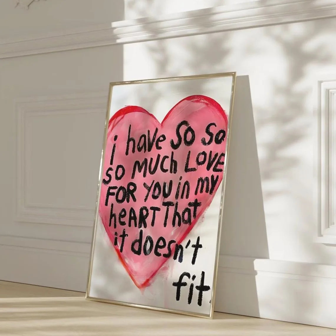 romantic quote so much love unframed canvas wall art