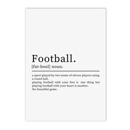 minimal abstract football themed canvas for teens
