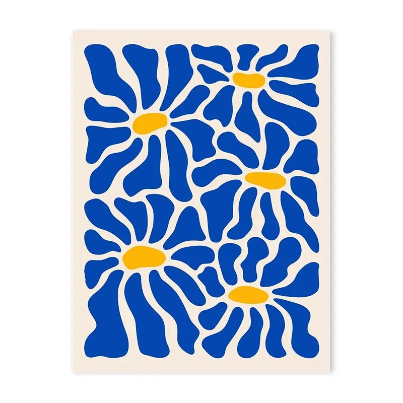 Abstract Colorful Graffiti Cherry Flower Canvas