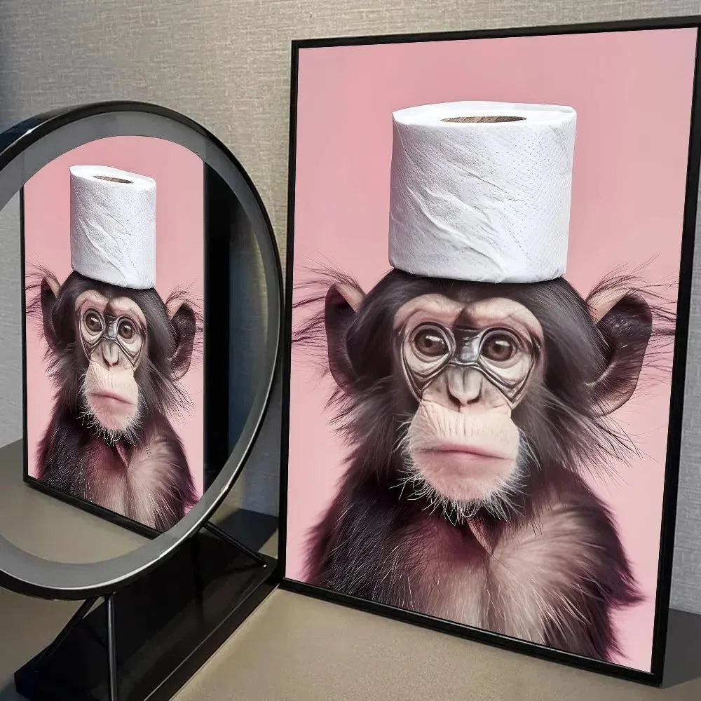 Cute Animals Toilet Paper Canvas