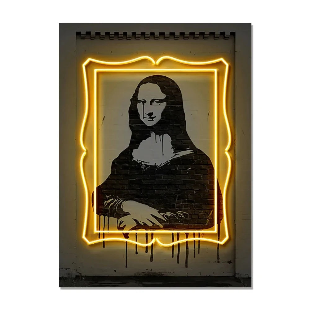 Neon Effect Iconic Canvas