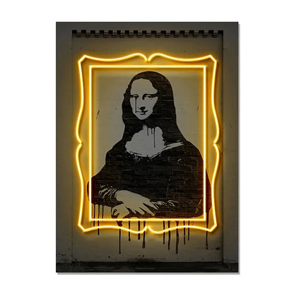 Neon Effect Iconic Canvas