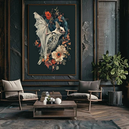 Floral Gothic Canvas Prints