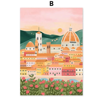 Moroccan Parrot & Lemon Flower Canvas