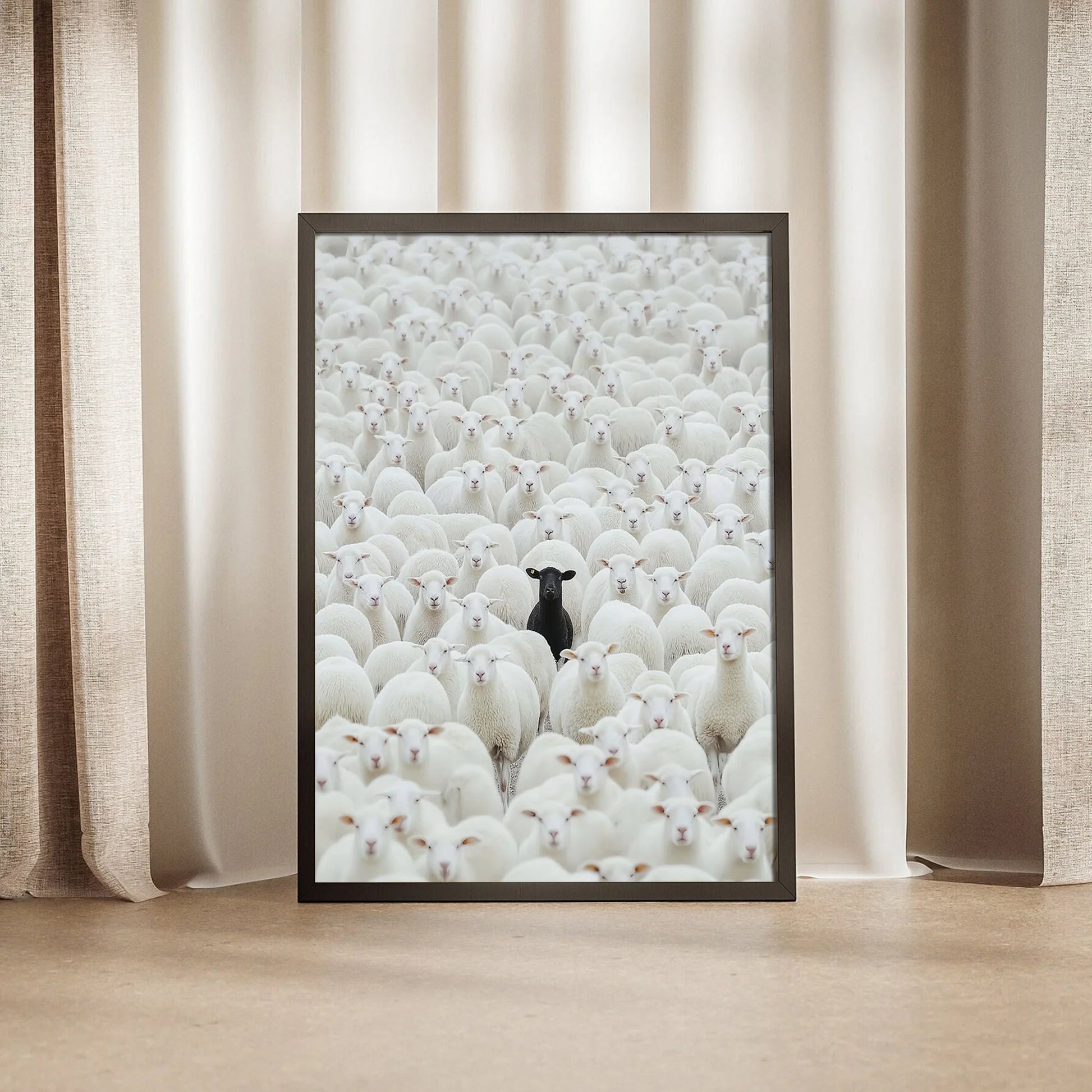 black sheep art deco retro frameless canvas wall art