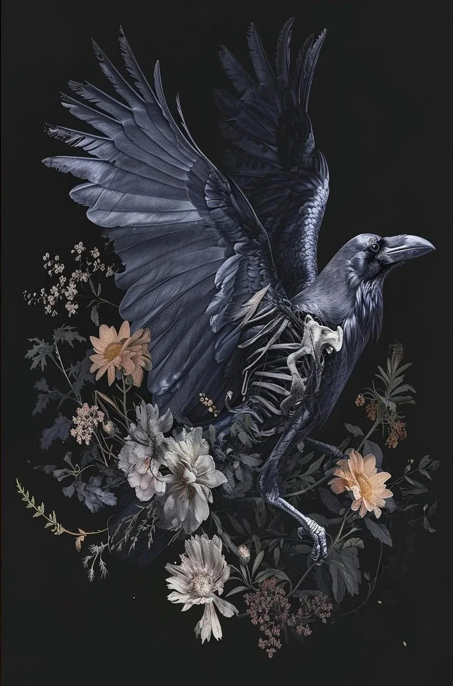 Floral Gothic Canvas Prints