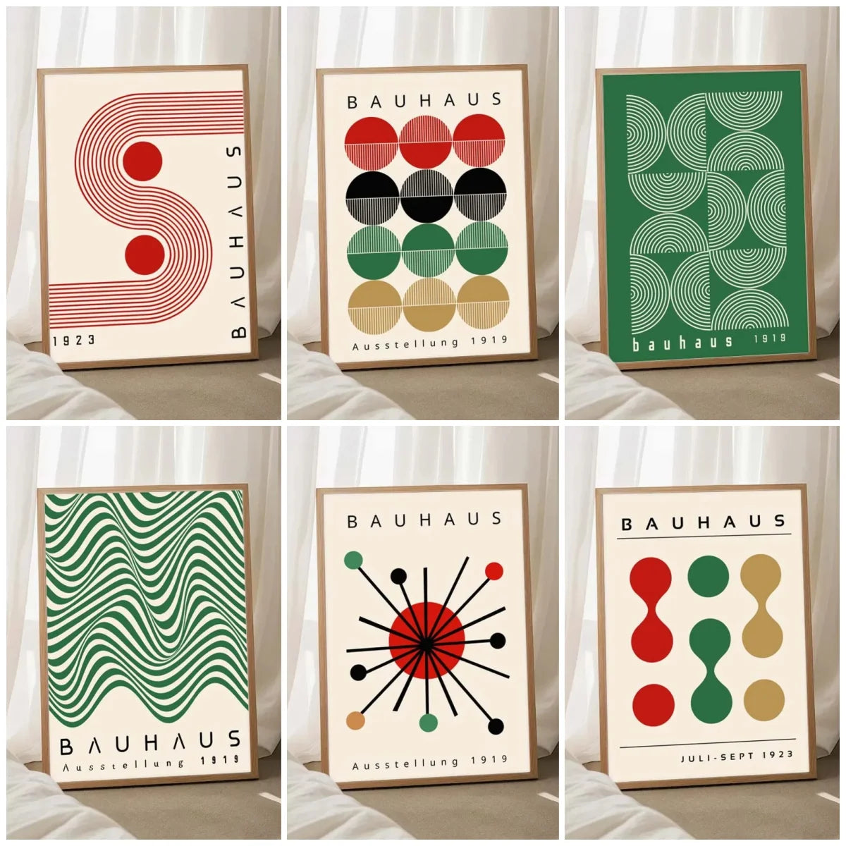 Modern Bauhaus Geometric Canvas