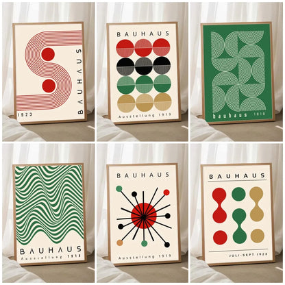 Modern Bauhaus Geometric Canvas